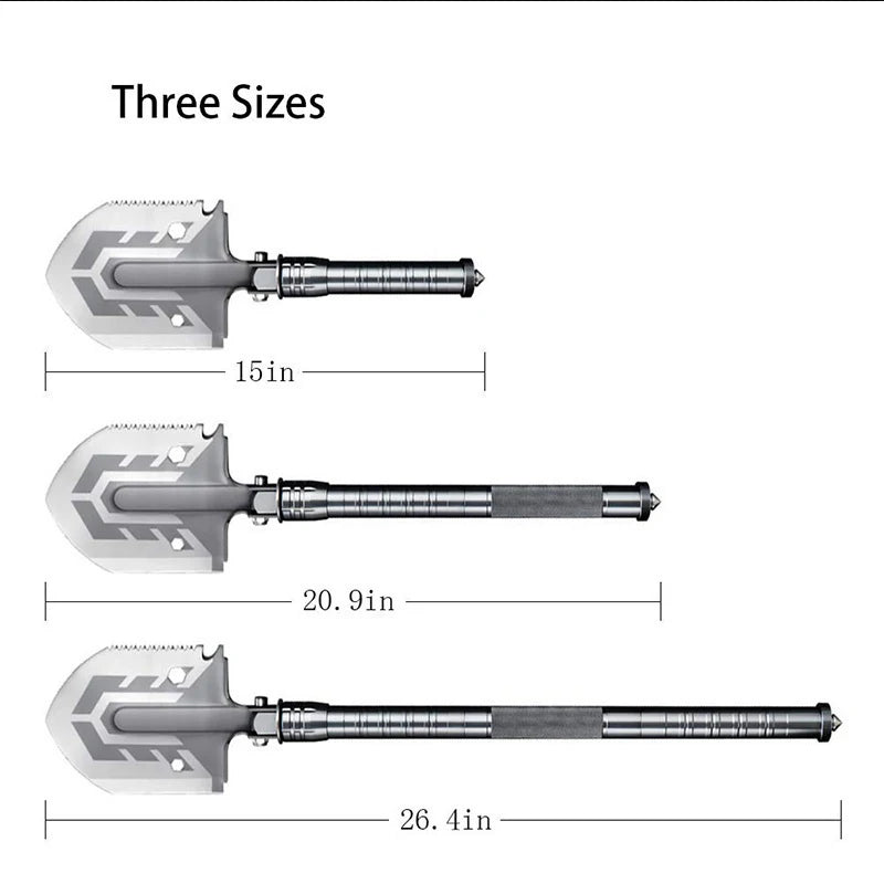 Folding Shovel Military Survival Shovel Multi Tool Portable Tactical Entrenching Tool Camping Hiking Fishing Emergency
