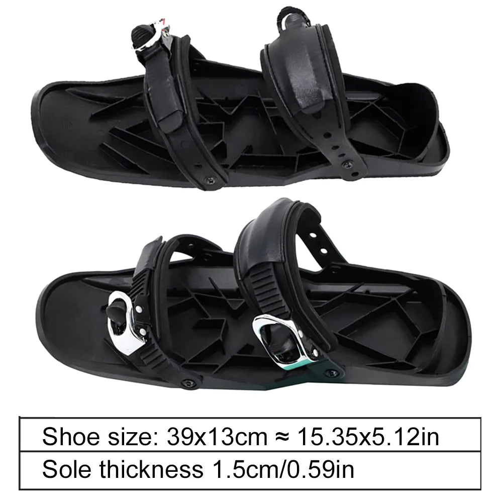 Mini Short Ski Skates Skis Boots Skiboards Portable Short Mini Skating Ski Shoes for Winter Outdoor Sports