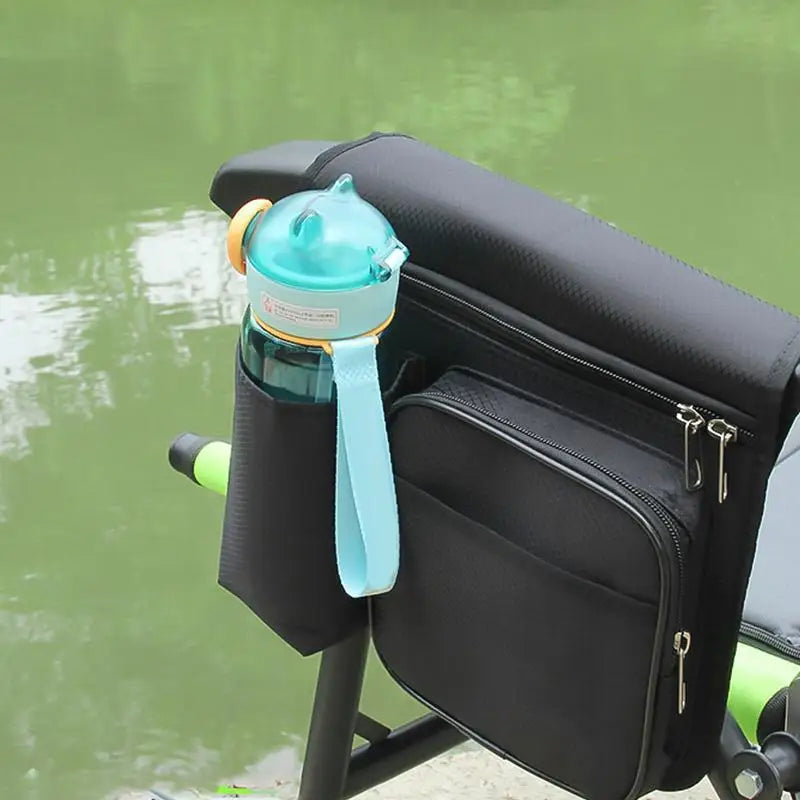Beach Chair Side Pouch Fishing Chair Waterproof Armrest Bag Thickened Chair Side Organizer Wear-Resistant Organizer Pouch For