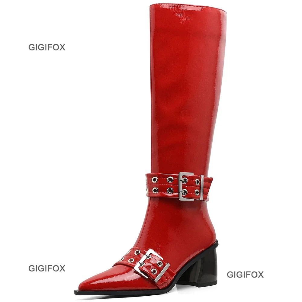 Women Zipper Knee-high Boots