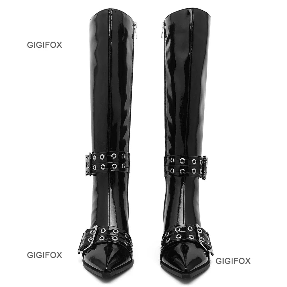 Women Zipper Knee-high Boots