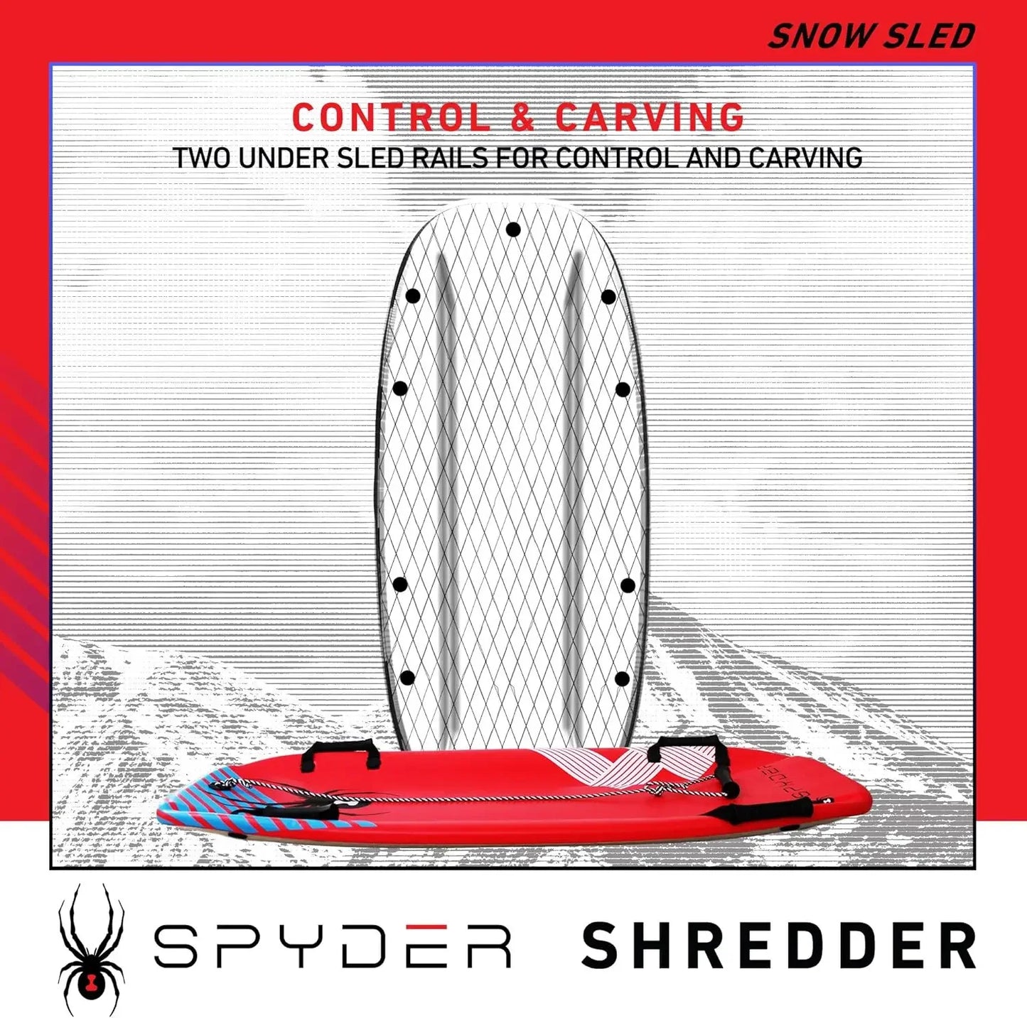 Snow Sled | Thermo Molded Foam Sled with Hardcover Bottom, Sleds for Families, Outdoor Toboggan, Durable Sled