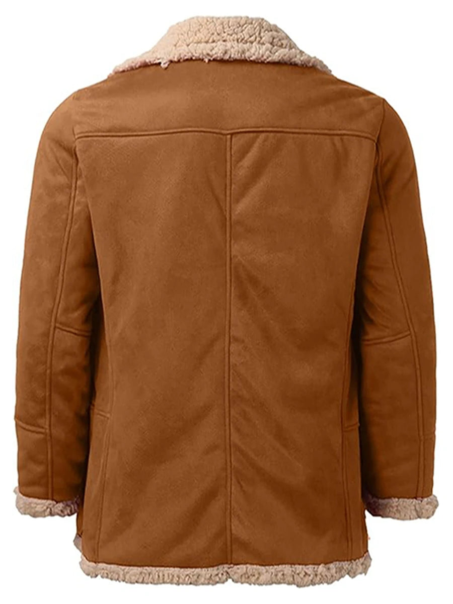 Men s Winter Fleece Coats with Turn Down Collar
