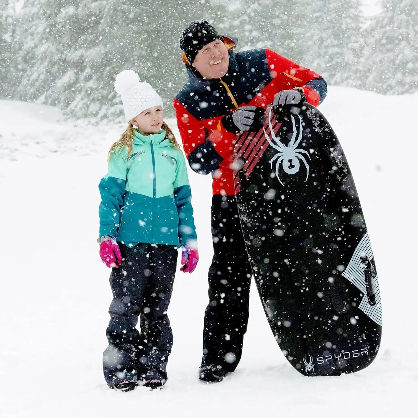 Snow Sled | Thermo Molded Foam Sled with Hardcover Bottom, Sleds for Families, Outdoor Toboggan, Durable Sled