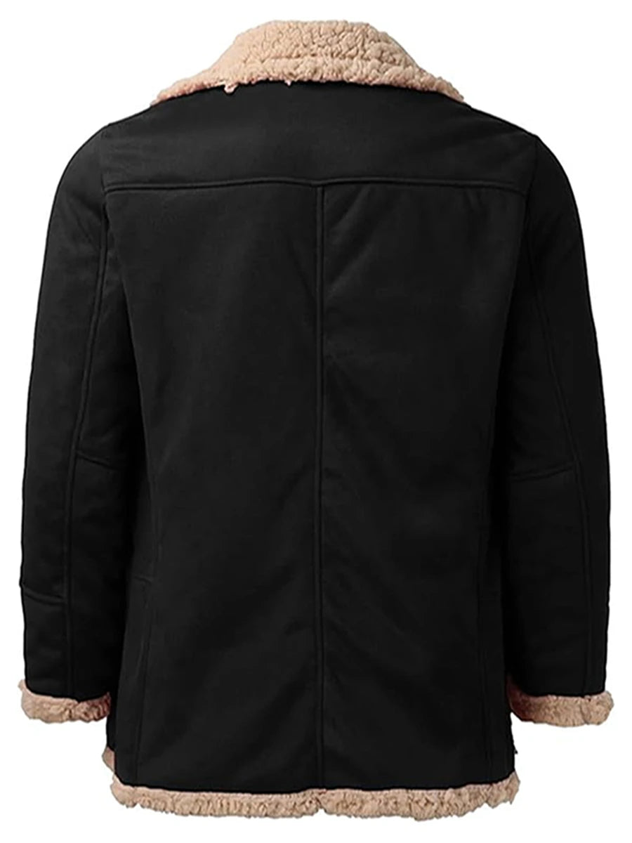 Men s Winter Fleece Coats with Turn Down Collar
