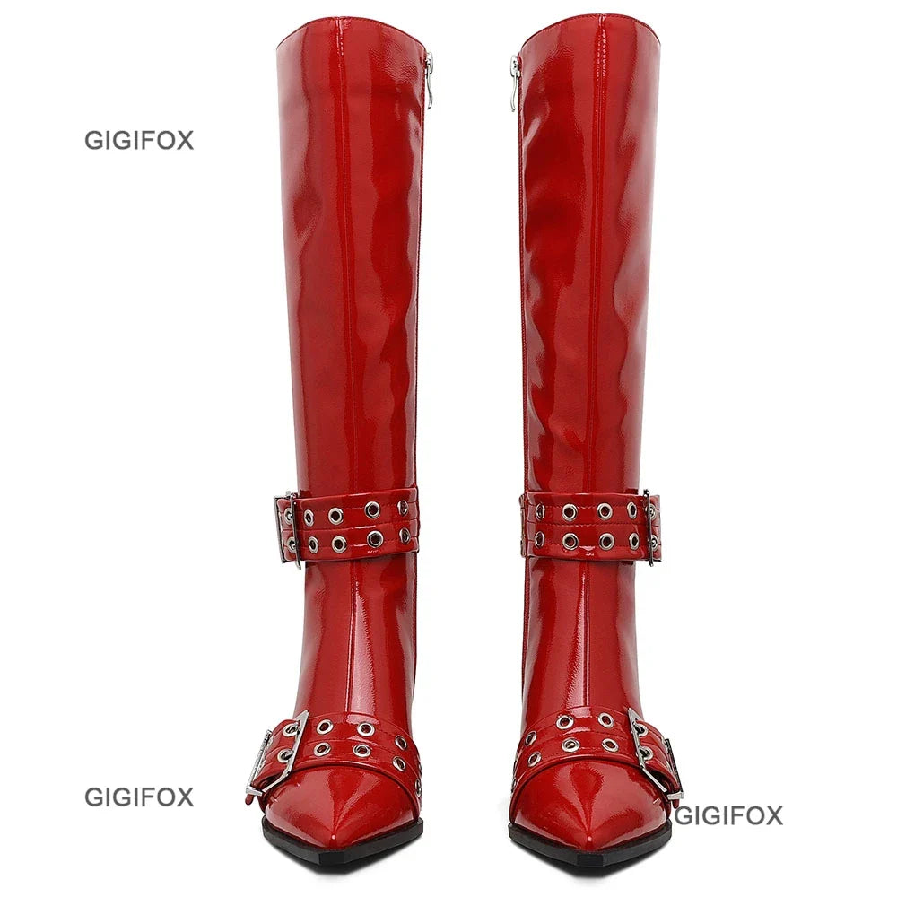 Women Zipper Knee-high Boots