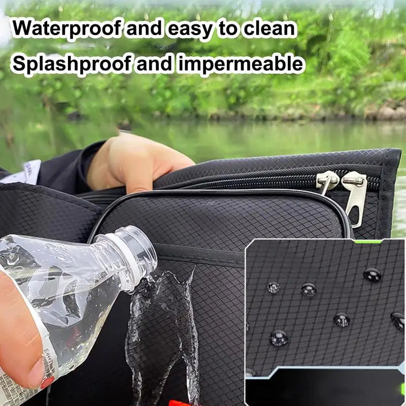 Beach Chair Side Pouch Fishing Chair Waterproof Armrest Bag Thickened Chair Side Organizer Wear-Resistant Organizer Pouch For