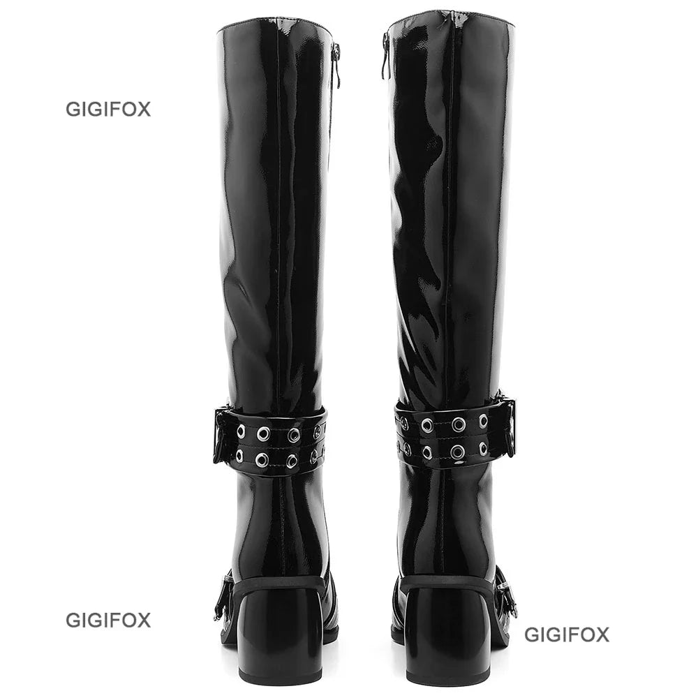 Women Zipper Knee-high Boots