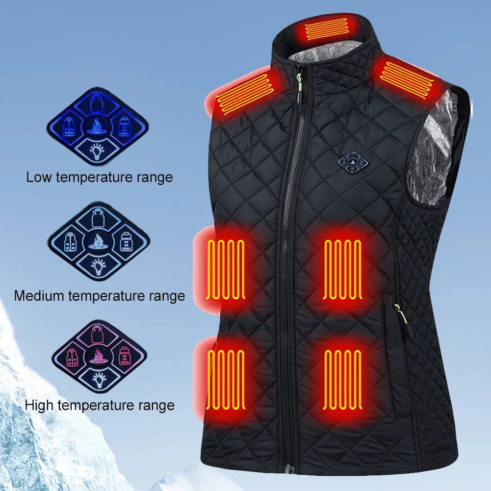 Super Sale 21 HEATING ZONES Heated Vest Men Women Heated Jacket Winter Warm Usb Self Heating Thermal Vest Heating Down Jacket