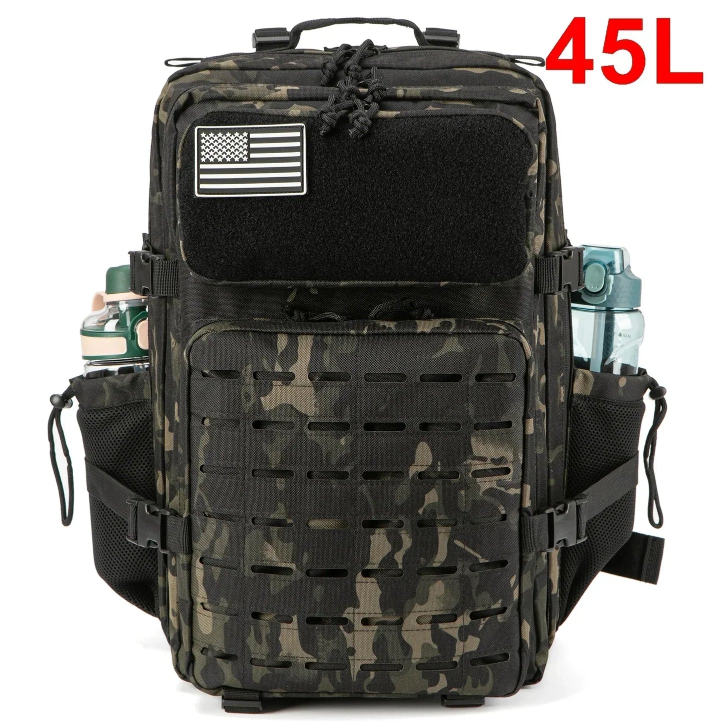 25L/45L Tactical Backpack for Men and Women Small School Rucksack camping equipment Hiking Backpacks with Bottle Holder backpack