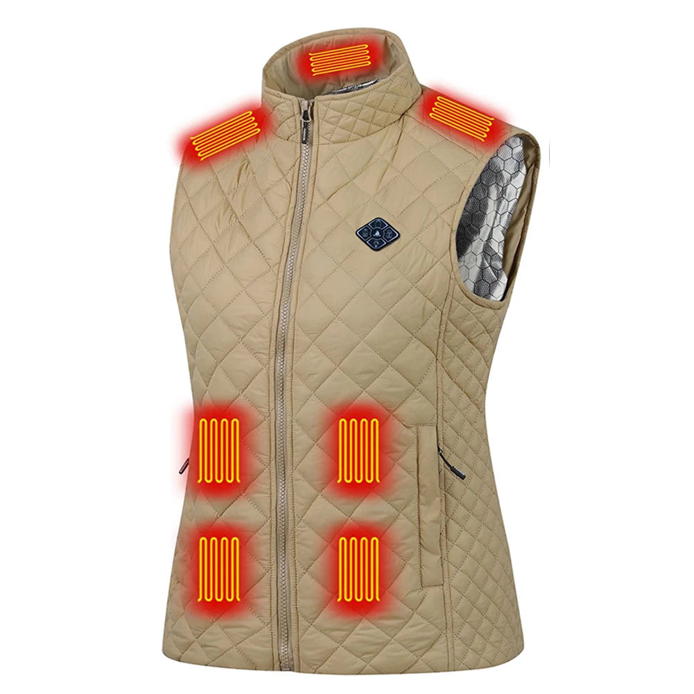 Super Sale 21 HEATING ZONES Heated Vest Men Women Heated Jacket Winter Warm Usb Self Heating Thermal Vest Heating Down Jacket