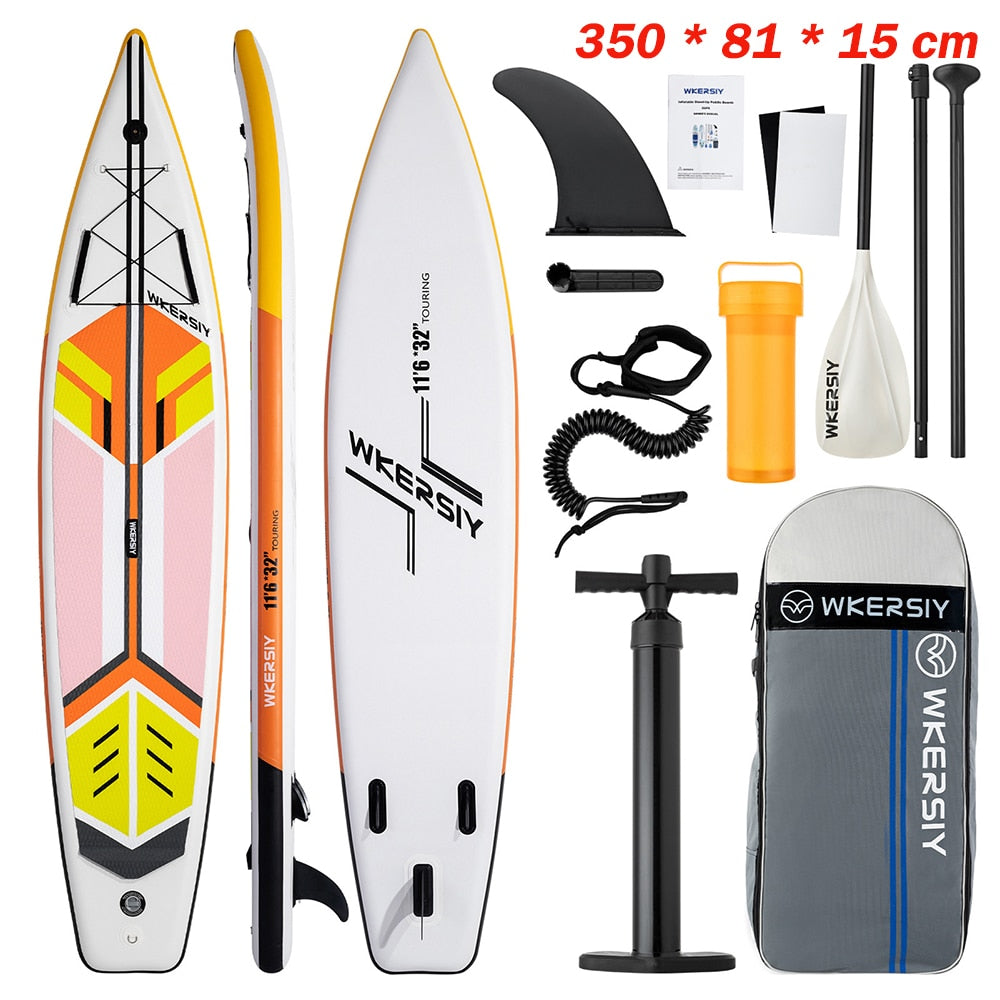 Inflatable Stand up Paddle Board Sup Surfboard Water Sport Kayak Surf Set with Paddle Board Tail Fin Foot Rope Inflator and Bag