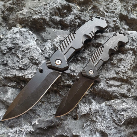 DoomBlade Steel Handle Folding Knife Outdoor Camping Hunting Pocket Kitchen EDC Utility Knife