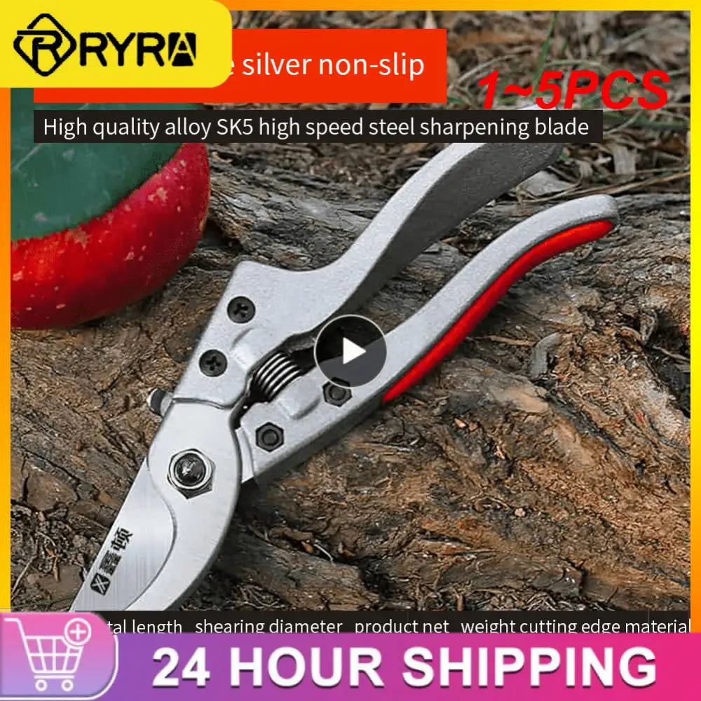 1~5PCS Pruning Shears Orchard and Garden Hand Tools Bonsai Scissors Gardening Machines Pruning Shears Lawn Mower Professional