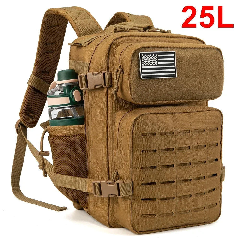 25L/45L Tactical Backpack for Men and Women Small School Rucksack camping equipment Hiking Backpacks with Bottle Holder backpack