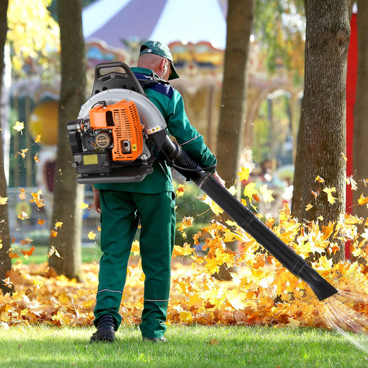 63CC 2 Stroke Petrol Backpack Leaf Blower Commercial Grass Lawn Blower  Garden Yard Tool  Air-cooled