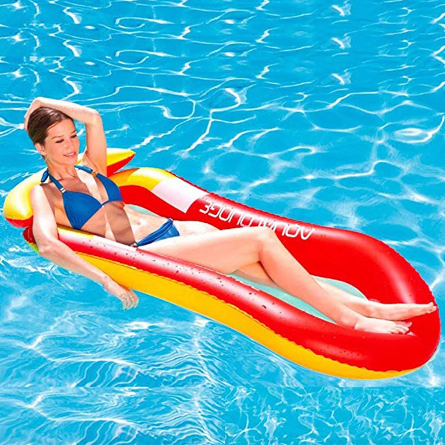 Inflatable Tanning Pool Lounger Float Water Hammock Swimming Pool Air Mattress Bed Beach Water Sports Pool Float Lounger Chair