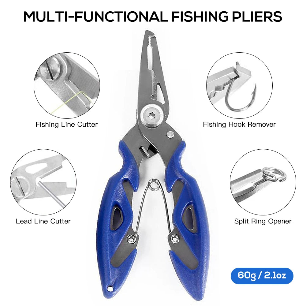 263pcs Fishing Accessories Set with Tackle Box Including Plier Jig Hooks Sinker Weight Swivels Snaps Sinker Slides