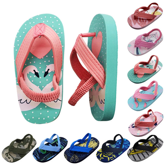 Kids Shoes Children Girls Boys Flip Flops Sandals Toddler Summer Shoes With Adjustable Elastic Strap Eva Beach Shoes sandalias