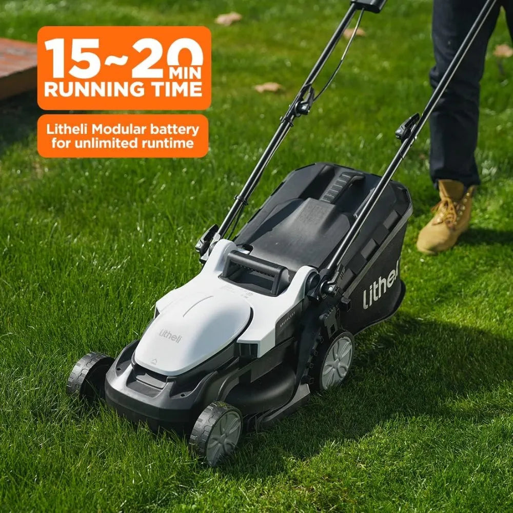 Cordless Lawn Mower 13 Inch, 5 Heights Adjustment, U20 Series 20V Electric Lawn Mowers for Garden, Yard and Farm